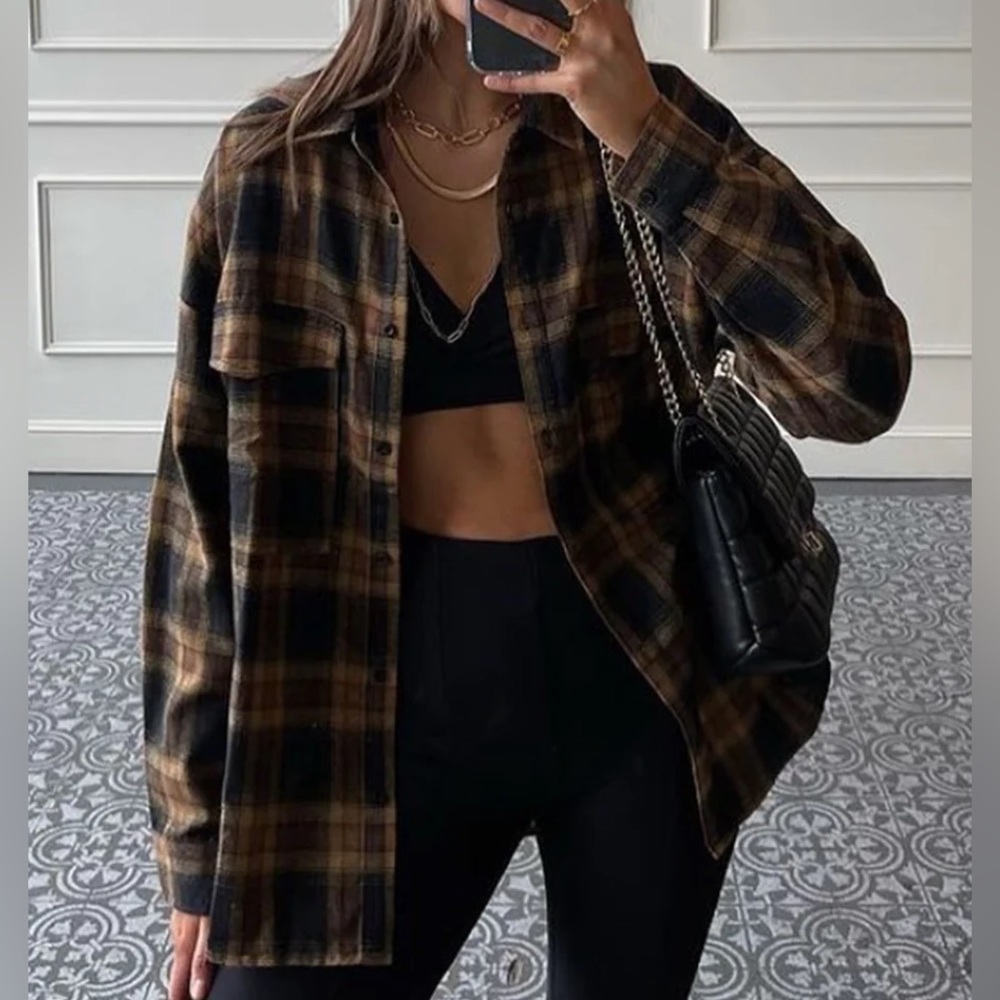 12th Tribe FIRESIDE MOCHA PLAID FLANNEL